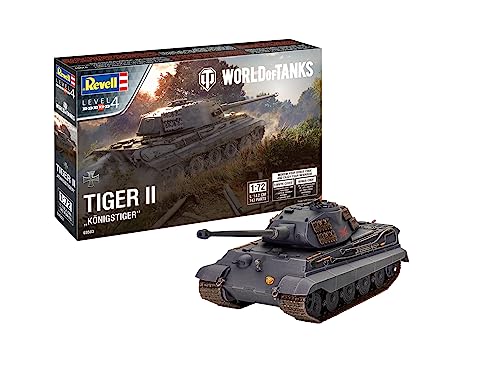 Revell-03503 Char D'Assault Tiger Ii Ausf. B Königstiger World Of Tanks Maquette, 03503, Incolore