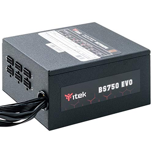 Itek Itpsebs750 Alimentatore Per Pc Bs750 Evo - 750W, Ventola Hdb Hydraulic Dynamic Bearing Da 12 Mm, Protezione Pfc Attiva, Semi Modulare Free Plug