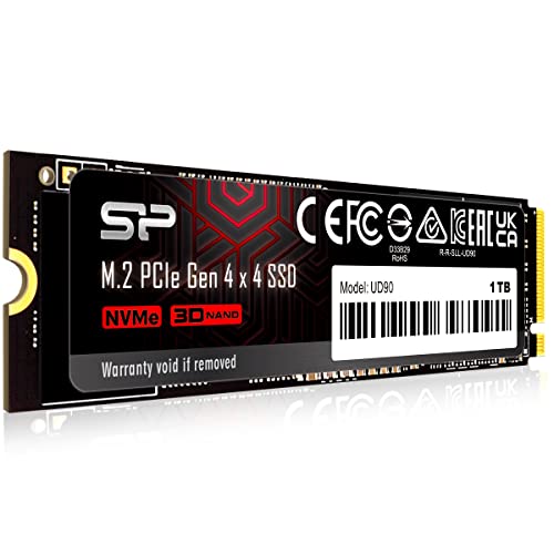 Silicon Power 1Tb Ud90 Nvme 4.0 Gen4 Pcie M.2 Ssd R/W Fino A 5.000/4.800 Mb/S (Sp01Kgbp44Ud9005), Unità A Stato Solido