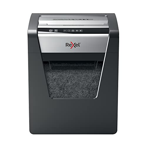 Rexel Momentum M510 Distruggidocumenti Manuale, 11-10 Fogli A4 (70-80 Gr/Mq), Taglio Micro, Sicurezza P-5, Capacità 23 Litri, 2104575Eu