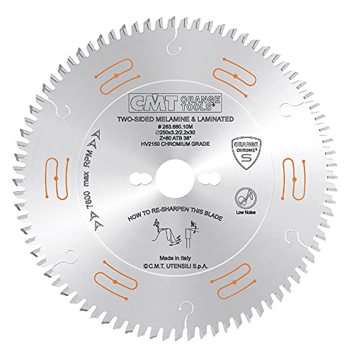 Cmt 283.680.10M - Sierra Circular De Cromo Hw 250X3,2/2,2X30 Z80 38 Grados Atb