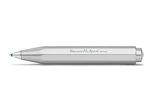 Kaweco Al Sport - Penna A Sfera Retrattile In Argento, Design Classico, Con Ricariche Standard D1, 10,5 Cm