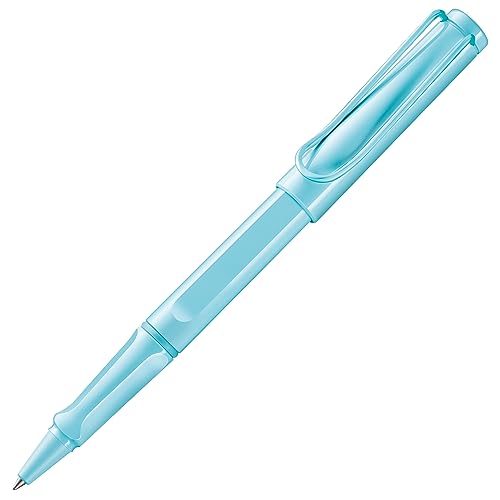 Lamy Safari - Penna Roller Moderna In Robusta Plastica Asa, Colore Aquasky, Con Impugnatura Ergonomica E Clip In Metallo Autoammortizzante, Inclusa Mi