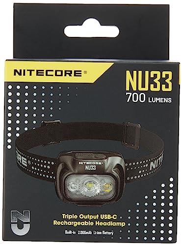 Nitecore Nu33 Lampada Frontale 700 Lumen Usb C Torcia Frontale Ricaricabile Con Luce Rossa