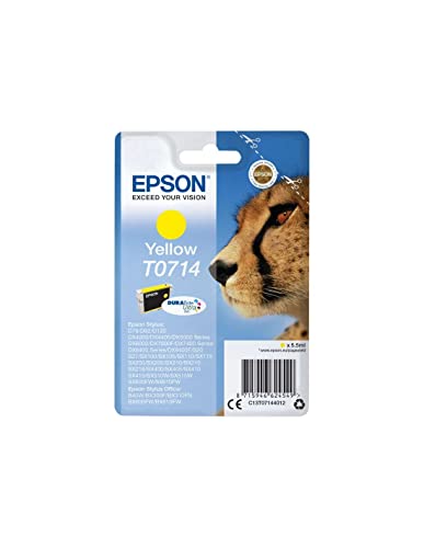 Epson T071 Serie Ghepardo, Cartuccia Originale Getto D'Inchiostro Durabrite Ultra, Formato Standard, Giallo