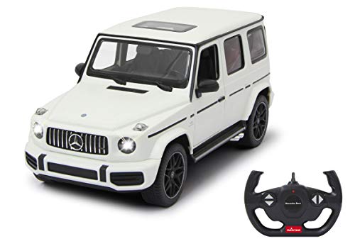 Jamara Benz 405177 Mercedes-Amg G63 1:14 Bianco 2,4 Ghz Con Licenza Ufficiale, Fino A 1 Ora Di Guida A Circa 11 Km/H, Dettagli Perfettamente Riprodott