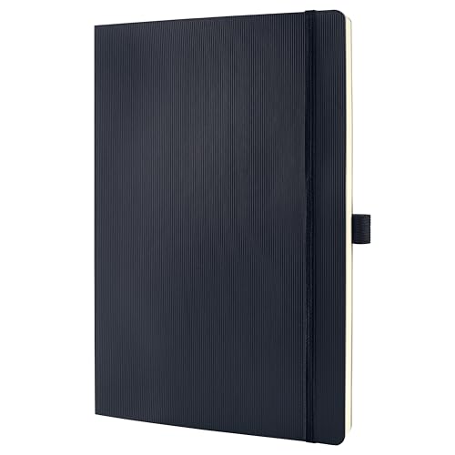 Sigel Co311 Taccuino Premium A Righe, A4, Copertina Flessibile, Nero, Conceptum