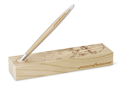 Pininfarina "Cambiano | Penna In Alluminio E Legno Di Noce Con Punta Ethergrafo, Confezione Regalo