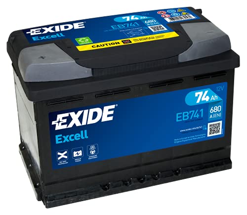 Batería 12V/74Ah - 680 Cca - Serie Exide Excell Eb741