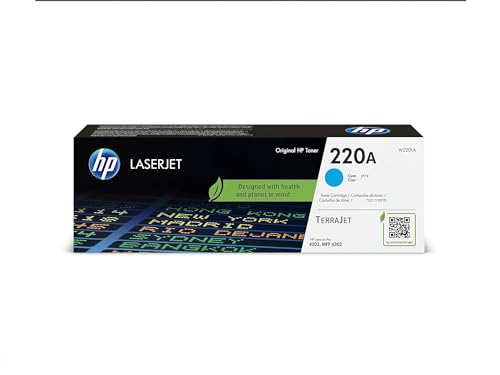 Hp 220A W2201A, Cartuccia Toner Hp Da 1800 Pagine, Compatibile Con Le Stampanti Hp Laserjet Pro M4202, Mfp 4302, Ciano