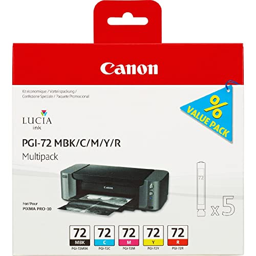 Canon Pgi-72 Mbk/C/M/Y/R Serbatoi Inchiostro, Multipack