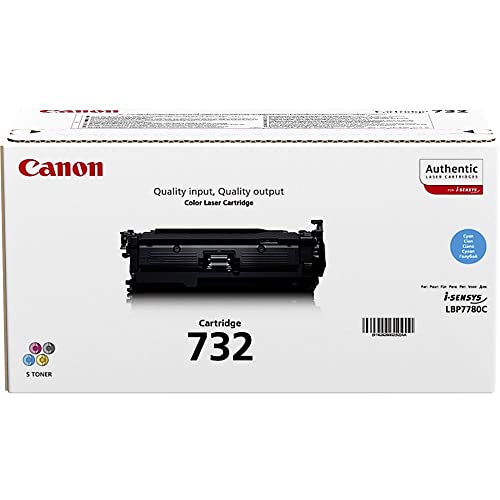 Canon Cartuccia 732 C Toner Ciano, Rendimento 6.400 Pagine, Imballo In Cartone