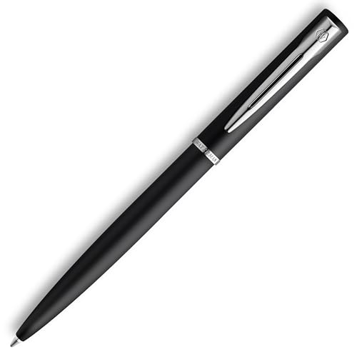 Waterman Graduate Allure - Penna A Sfera, Punta Media, Inchiostro Blu, Confezione Regalo, Penna Roller, Nero