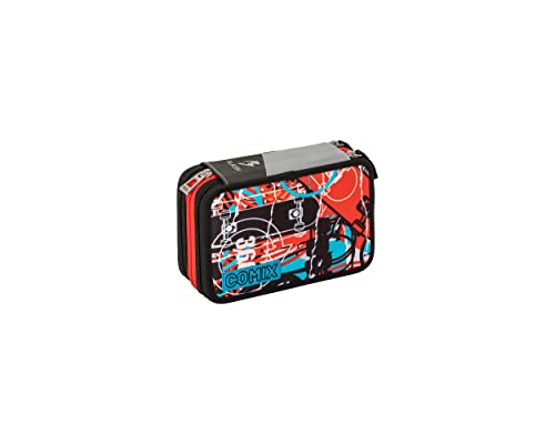 Astuccio Scuola Con Corredo 3 Zip - Comix Flash - Shake Skate