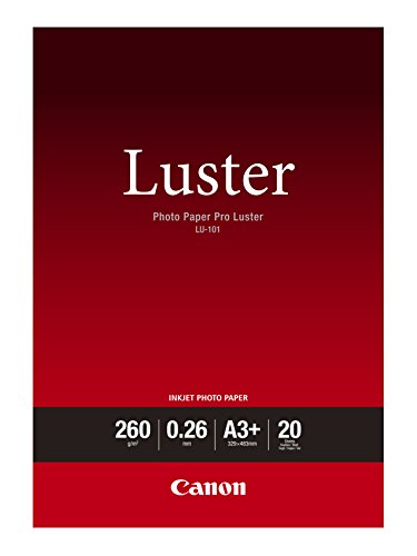 Carta Fotografica Canon Lu-101 A3/297X420 Mm/260 G/Luminosità/20 Fogli (6211B007)