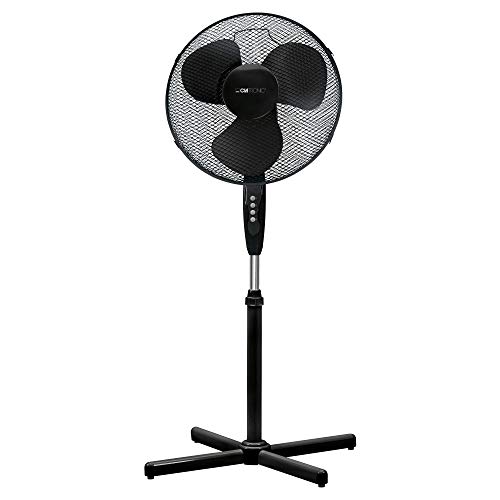 Clatronic Vl 3603, Ventilatore A Piantana 40 Cm Di Diametro, Oscillante, 3 Velocità, Angolo Di Inclinazione Regolabile, Vl 3603 S Schwarz