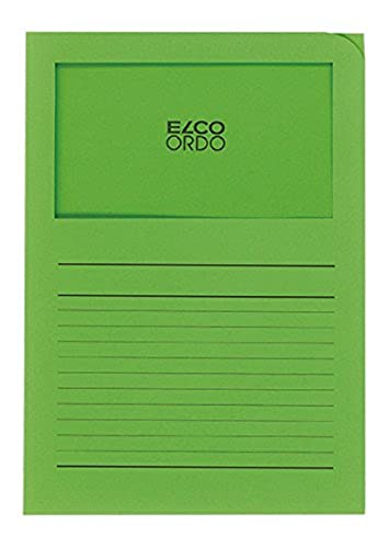 Elco Ordo "Classico" Cartellina Con Finestra - Verde Brillante - Scatola Da 100