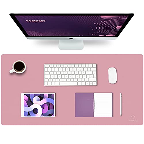 Knodel Tappetino Scrivania, Sottomano Scrivania, 80Cm X 40Cm In Similpelle Pu, Tappetino Per Laptop, Copri Scrivania, Doppia Facciata (Viola)