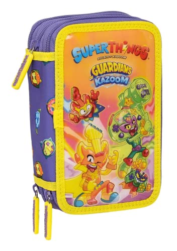 Safta - Plumier Triple 36 Pcs Superthings Guardians Of Kazoom 12,5X19,5X5,5 Cm, Multicolore (412270857)