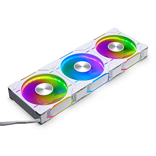 Phanteks D30 Pwm Flusso D'Aria Regolare D-Rgb Lüfter, 3Er Pack - 120Mm, Bianco