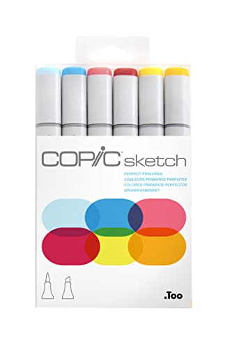 Copic Sketch Set Da 6 Perfect Primaries