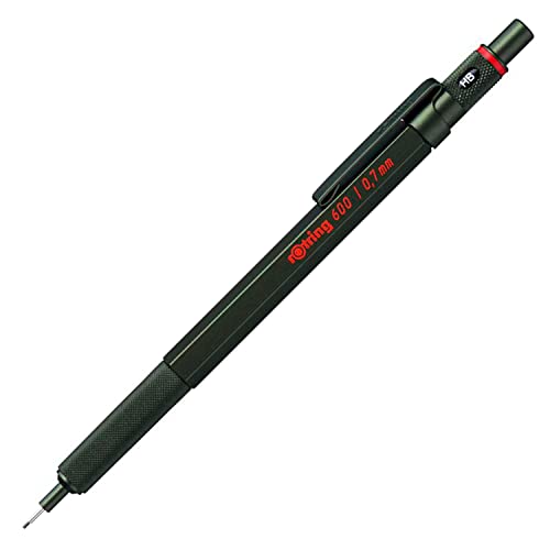 Rotring Matita Meccanica 600 | 0,7 Mm | Matita Propulsiva Corpo Interamente In Metallo Verde | Impugnatura Zigrinata Antiscivolo E Canna Esagonale