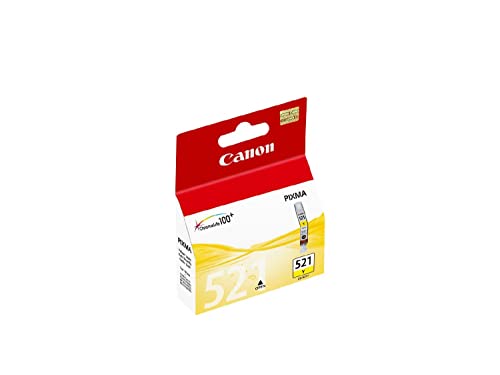 Canon Cli-521 Y - Cartuccia Certificata Canon - Formato Standard - Giallo - Imballaggio Cartone Riciclabile