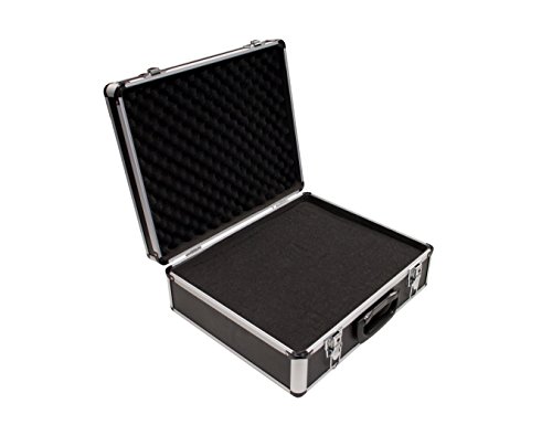 Peaktech 7305 - Custodia Universale Per Strumenti Di Misura, Custodia In Alluminio Resistente, Vano Porta Attrezzi, Imbottitura In Schiuma, Con Lucche