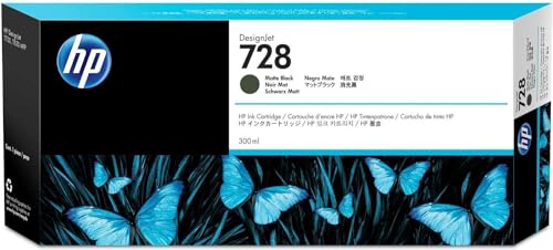 Hp 728 F9J68A, Cartuccia Originale Hp, Compatibile Con Stampanti Hp Designjet Serie T730 E T830 E Con Testina Di Stampa Designjet Hp 729, Nero Opaco
