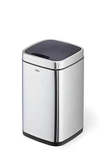 Durable 342123 - Cestini Con Sensore No Touch, Con Contenitore Interno, 12 Litri, Argento