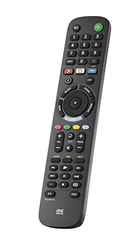 Telecomando Sostitutivo Per Tv Sony Di One For All – Funziona Con Tutti I Televisori Sony – Funzione Di Apprendimento – Nero – Urc4912
