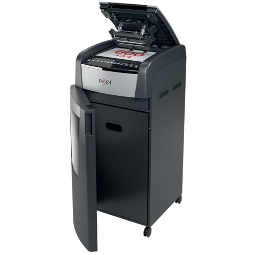 Rexel Optimum Auto Feed+ 600X, Distruggidocumenti Automatico, 600-660 Fogli (80-70 Gr/Mq), Taglio A Frammento, Livello Di Sicurezza P-4, Per I Grandi