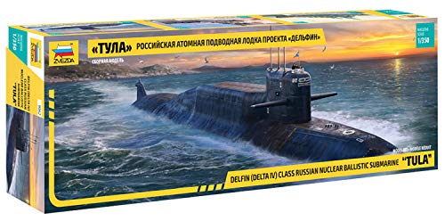 Zvezda Zs9062 Modellino Veicolo Da Guerra In Plastica Da Montare, Delfin Class Russian Nuclear Ballistic Tula, Scala 1:350