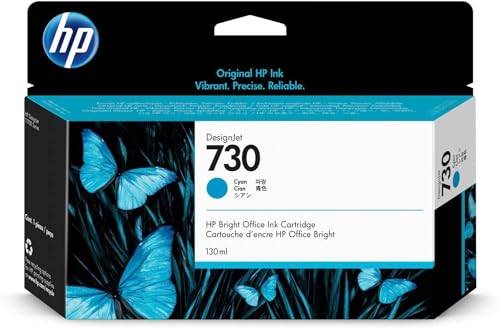 Hp 730 P2V62A, Cartuccia Originale Hp Da 300 Pagine, Compatibile Con Stampanti Hp Designjet Serie T1700, Ciano