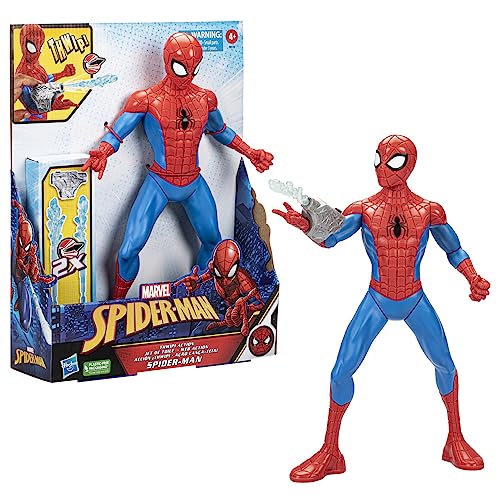 Spider-Man Marvel Thwip Action Figure, Action Figure In Scala 33 Pollici, Giocattoli Supereroi Per Bambini, Dai 5 Anni In Su, Accessori Web Blaster In