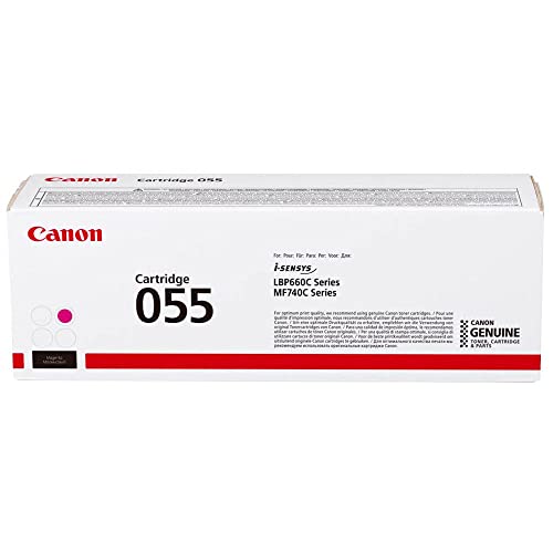 Canon Cartuccia 055 M Toner Magenta, Rendimento 2100 Pagine, Imballo In Cartone