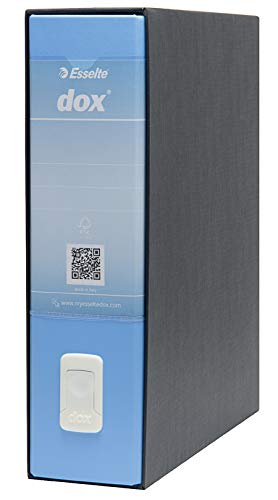 Rexel Esselte Dox 2 Raccoglitore A Leva Formato Protocollo D8, A4, Azzurro, Confezione Da 6 Pezzi