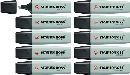 Evidenziatore - Stabilo Boss Original Naturecolors - Confezione Da 10 - Foglia Di Tè