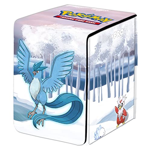 Ultra Pro,Pokémon Gallery Series Frosted Forest Alcove Flip Deck Box, Può Contenere Fino A 100 Carte Di Dimensioni Standard, Chiusura Magnetica Protet