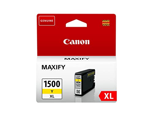 Canon Pgi-1500Xl Y Serbatotio Inchiostro, Formato Xl Blister Security, Giallo
