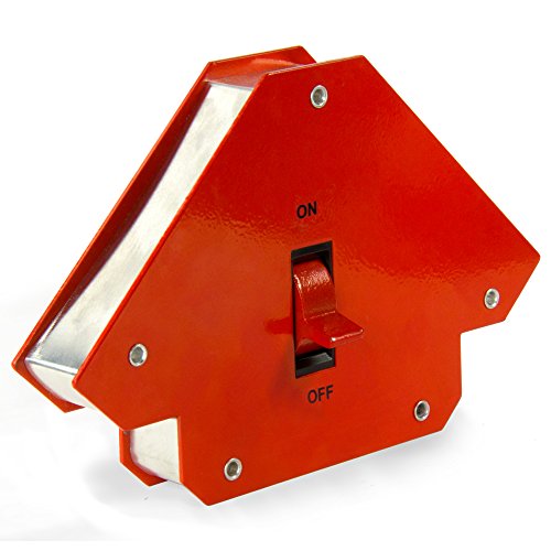 Grande Magnete Di Saldatura A Più Angolo Commutabile Per Trattenere Fogli E Tubi Ferrosi In Posizione - 45 ° X 90 ° X 135 ° - 24Kg Di Estrazione