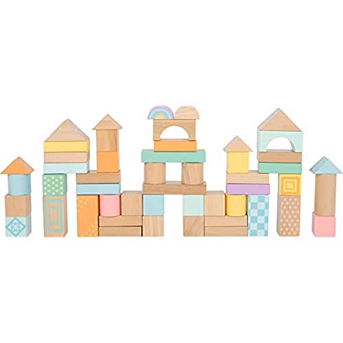 Small Foot 11722 Cubetti Da Costruzione Pastello Per Bambini Piccoli, 50 Pezzi, A Partire Dai 12 Mesi Toys