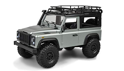 Amewi Amewi-22507 Land Rover D90X12 Brushed 1:12 Rc Modellino Auto Elettrico Scale Crawler Trazione 4 (4Wd) Kit 2,4G, Colore Grigio, 22507