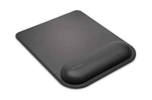 Kensington Tappetino Ergosoft Mouse Con Poggiapolsi Per Mouse Standard, Con Altezza Superiore Di 25 Mm, Forma Sagomata, Design Professionale, Grigio,