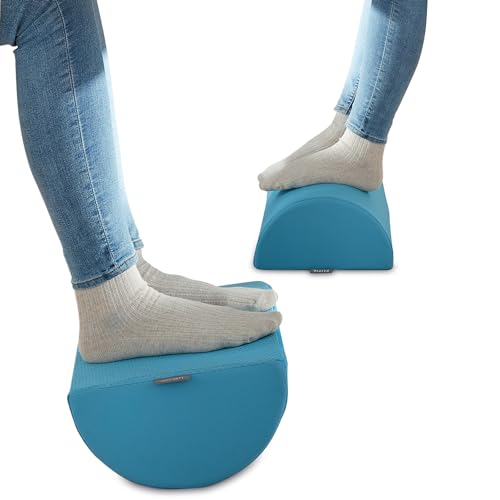 Leitz Ergo Cosy Poggiapiedi Regolabile Per Gambe E Ginocchia, Adatto Alla Scrivania Dell'Ufficio/Casa, Realizzato In Gomma Piuma Con Rivestimento In T