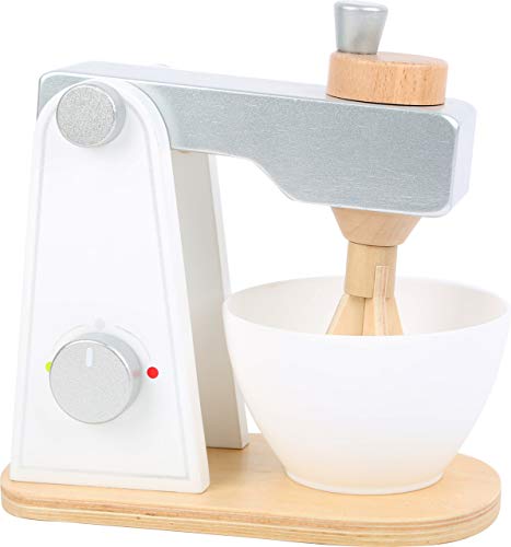 10595 Sbattitore "Cucina Per Bambini" Small Foot In Legno, Accessori Per Cucina Per Bambini, Con Parte Superiore Mobile E Bacinella, A Partire Da 3 An