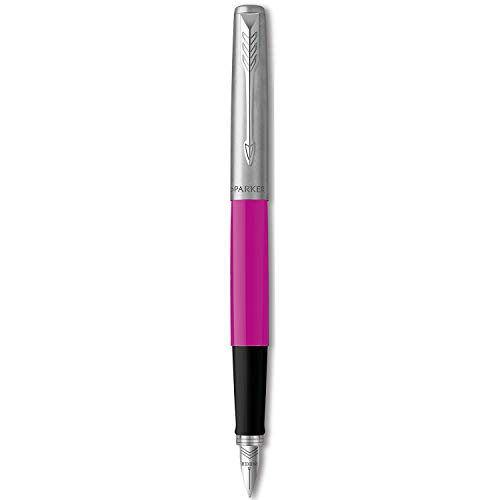 Parker Jotter Originals Penna Stilografica, Punta Media, Inchiostro Blu E Nero, Viola (Magenta Classico)