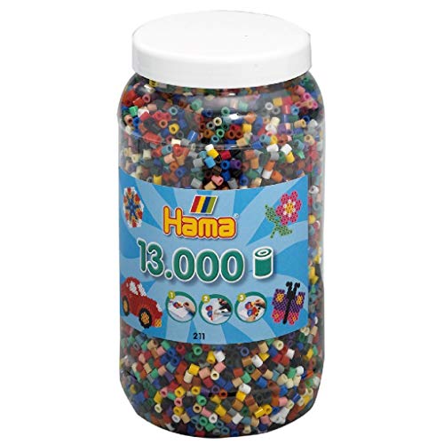 Hama Perlen 211-67 - Bügelperlen Latta Con Circa 13.000 Perline, Mix Tono Pieno