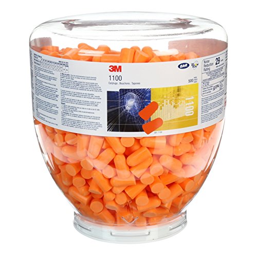 3M Tappi Per Le Orecchie, Bottiglia Di Ricarica, 37 Db, Senza Cavo, 500 Paia/Scatola, 1100D