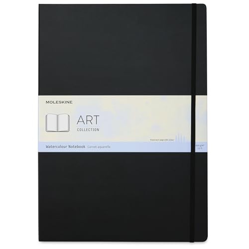 Moleskine 29.7 X 42 Cm A3 Size Watercolour Notebook Classic Watercolour Notebook, Paper Suitable For Watercolour Pencils And Paints Hard Cover And Ela